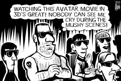 Cartoon: Avatar movie (medium) by sinann tagged avatar,movie,3d,glasses