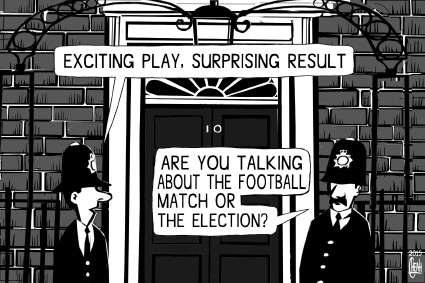 Cartoon: British polls 2015 (medium) by sinann tagged british,uk,polls,election,2015
