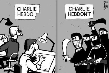Cartoon: Charlie Hebdo (medium) by sinann tagged charlie,hebdo,terrorists