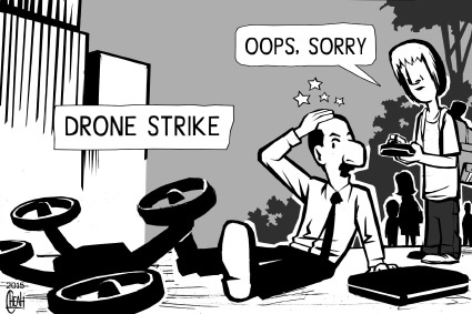 Cartoon: Drone strike (medium) by sinann tagged drone,strike