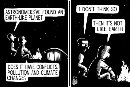 Cartoon: Earth like planet (medium) by sinann tagged astronomers,discovery,planet,earth