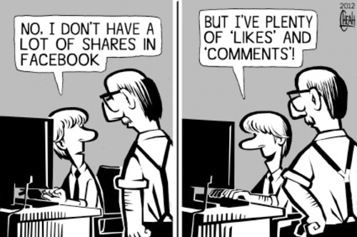 Cartoon: Facebook IPO (medium) by sinann tagged facebook,ipo,shares,likes,comments