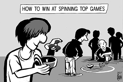 Cartoon: Fidget spinner (medium) by sinann tagged fidget,spinner,top,spinning