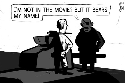 Cartoon: Fury movie (medium) by sinann tagged fury,nick,sherman,tank,movie
