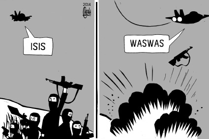 Cartoon: ISIS was (medium) by sinann tagged isis,bomb,air,raid