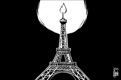 Cartoon: Paris terror (medium) by sinann tagged hebdo,charlie,cartoonists,terror,paris