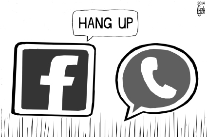 Cartoon: WhatsApp (medium) by sinann tagged whatsapp,facebook