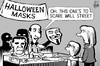 Cartoon: Wall Street mask (small) by sinann tagged occupy wall street vendetta mask halloween