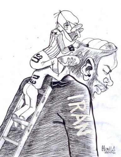 Cartoon: Iran nuke 2 (medium) by fredhalla tagged investigation