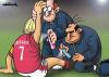 Cartoon: Eau de Becks (small) by Nik Titanik tagged football,beckham,help,injury,smell,odour,