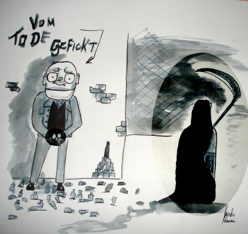 Cartoon: Vom Tod gefickt (medium) by Björn Krause tagged alkohol,