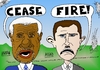 Cartoon: Annan Assad Cease Fire! (small) by laughzilla tagged syria,civil,war,ceasefire,cease,fire,annan,assad,caricature,political,cartoon,editorial,comic,laughzilla