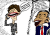 Cartoon: Mick Jagger Barack Obama comic (small) by BinaryOptions tagged binary,option,options,trade,trader,trading,jagger,obama,editorial,business,politics,culture,cultural,optionsclick,political,politician,musician,historic