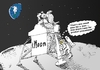 Cartoon: Neil Armstrong iMoon caricature (small) by BinaryOptions tagged neil,armstrong,nasa,astronaut,lunar,lander,moon,imoon,satire,parody,binary,options,trader,option,trading,optionsclick,editorial,caricature,comic,cartoon,financial,business,funny