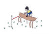Cartoon: Springreiten (small) by heike gerber tagged pferd,reitsport,hürde