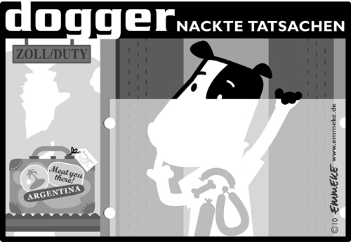 Cartoon: Nackte Tatsachen (medium) by EMMEKE tagged nacktscanner,urlaub,schmuggel,ferien,zoll,hund,dogger,dog,bodyscan,duty,smuggel,smuggler,schmuggler,suitcase,koffer,argentina,argentinien