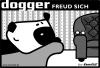 Cartoon: dogger (small) by EMMEKE tagged animals character dogger comic tiere freud dog psych shrink glasses hund seelenklemptner brille couch tapete bw help hilfe