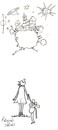 Cartoon: guck mal (small) by KatrinKaciOui tagged stern planet erde kind puppe sonne mond sterne drachen menschen kinder häuser kinderzimmer shop