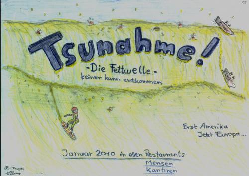 Cartoon: Tsunahme! (medium) by Krösus tagged tsunahme,zunahme,fett,mc,donalds,mcdonalds,fast,food,dick,leibesfülle