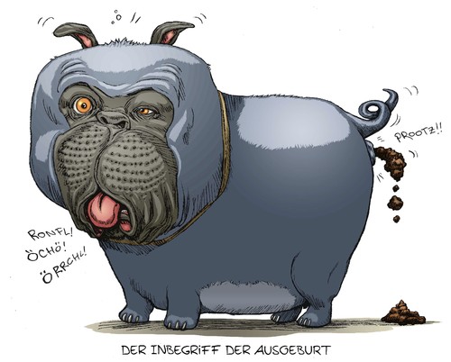 Cartoon: Der Inbegriff der Ausgeburt (medium) by wambolt tagged hund,mops,humor,der