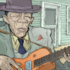 Cartoon: John Lee Hooker (small) by wambolt tagged caricature blues legend