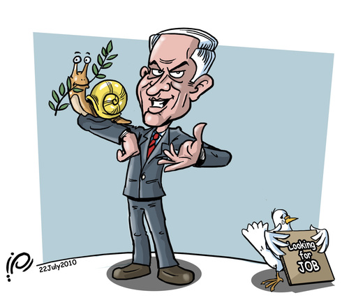 Cartoon: Peace Progress (medium) by ramzytaweel tagged slow,peace,snails