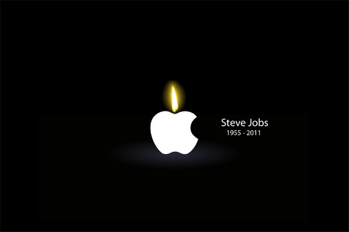 Cartoon: Steve Jobs is dead (medium) by ramzytaweel tagged steve,jobs,apple,dead,candle