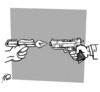 Cartoon: Power of Jurnalism (small) by ramzytaweel tagged occupation,jurnalism,gun