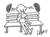 Cartoon: Strong Sneeze (small) by Lopes tagged gesundheit,sneeze,brain,cold,flu,handkerchief,influenza