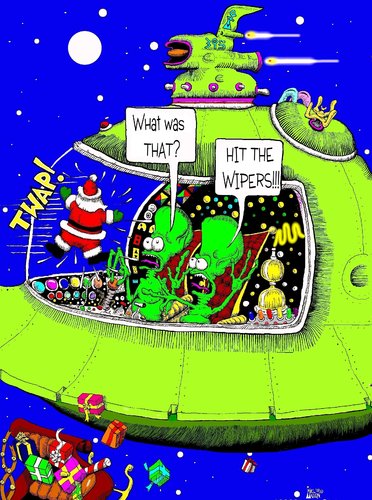 Cartoon: Christmas Aliens (medium) by Macawrena tagged mike,mason