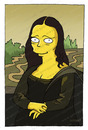 Cartoon: Mona Lisa (small) by gamez tagged mona,lisa,simpsons,joconde,yellow,guy