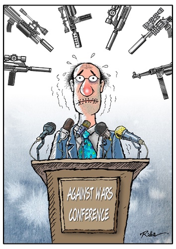 Cartoon: Against Wars  Conference -Ridha (medium) by Ridha Ridha tagged against,wars,conference