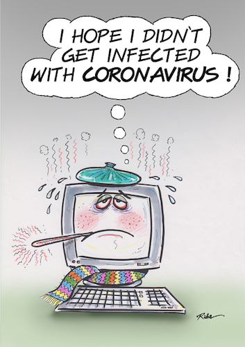 Cartoon: Computer Virus (medium) by Ridha Ridha tagged computer,virus,ridha,cartoon