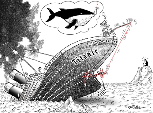 Cartoon: Titanic (medium) by Ridha Ridha tagged titanic,cartoon,by,ridha
