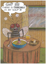 Cartoon: A fly in the restaurant - Cartoo (small) by Ridha Ridha tagged fly,terrorist,soup,restaurant,cartoon,ridha