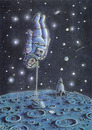 Cartoon: Suicide on the moon (small) by Ridha Ridha tagged suicide,on,the,moon,black,humor,cartoon,by,ridha,this,work,was,cover,for,swiss,magazine