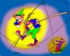 Cartoon: circus and clown (small) by kranev tagged cartoon,clown,circus,black,humour