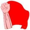 Cartoon: Rote Fahne - Faust (small) by symbolfuzzy tagged symbolfuzzy,symbol,logo,logos,kommunismus,sozialismus,rote,fahne,faust,revolution,klassenkampf