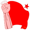 Cartoon: Rote Fahne Stern Faust (small) by symbolfuzzy tagged symbolfuzzy,symbole,logo,logos,kommunismus,sozialismus,rote,fahne,revolution,klassenkampf