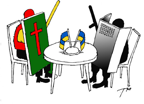 Cartoon: Dialogue (medium) by tunin-s tagged dialogue