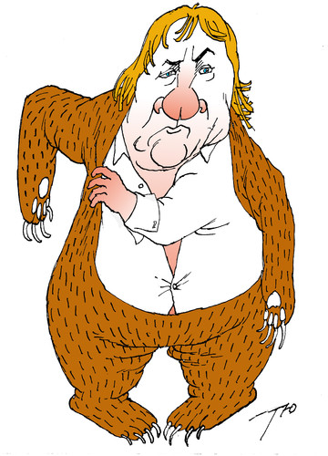 Cartoon: Gerard Depardieu (medium) by tunin-s tagged french,actor