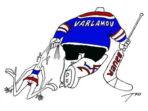 Cartoon: Goal keeper (medium) by tunin-s tagged varlamov