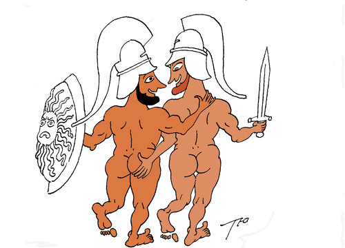 Cartoon: homosex in army (medium) by tunin-s tagged homosex,in,army