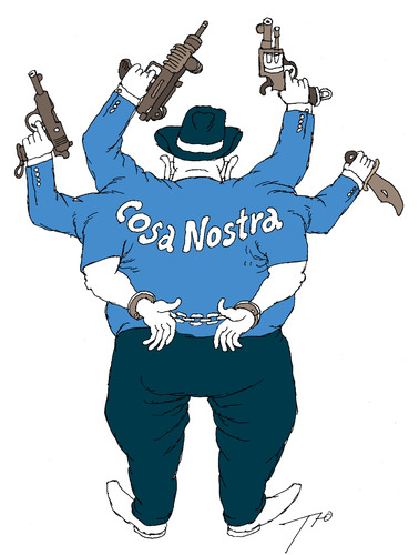 Cartoon: La Cosa Nostra (medium) by tunin-s tagged mafioso