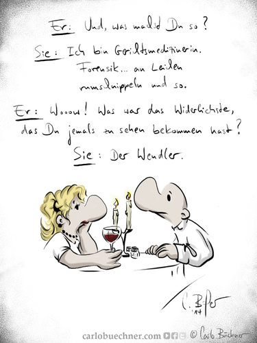 Cartoon: Der Wendler (medium) by Carlo Büchner tagged zeichnung,cartoon,gaga,witz,carlo,büchner,arts,der,wendler,2014,date,dinner,rendezvous,satire,humor,spaß
