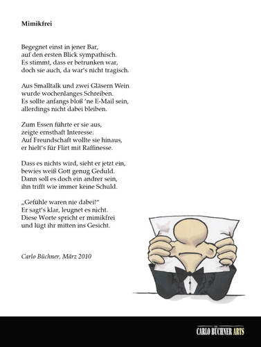 Cartoon: Mimikfrei (medium) by Carlo Büchner tagged mimik,liebe,freundschaft,essen
