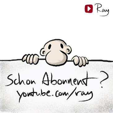 Cartoon: Ray bei YouTube (medium) by Carlo Büchner tagged ray,youtube,kanal,carlo,büchner,cartoons,videos,humor,illustration,2012,2013