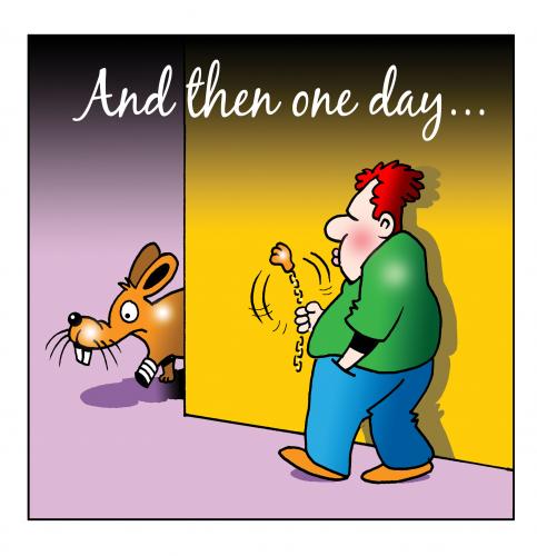 Cartoon: and then one day (medium) by toons tagged rabbits,foot,good,luck,hares,superstition,animals,bad