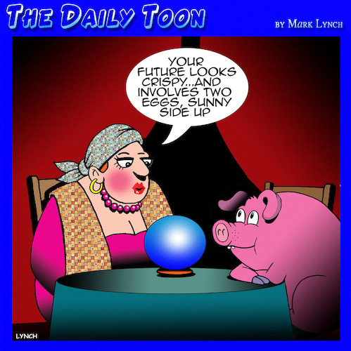 Cartoon: Bacon (medium) by toons tagged pigs,breakfast,fortune,teller,bacon,and,eggs,crispy,pigs,breakfast,fortune,teller,bacon,and,eggs,crispy