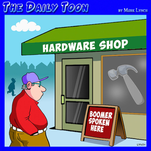 Cartoon: Boomers (medium) by toons tagged hardware,shop,boomer,men,hardware,shop,boomer,men